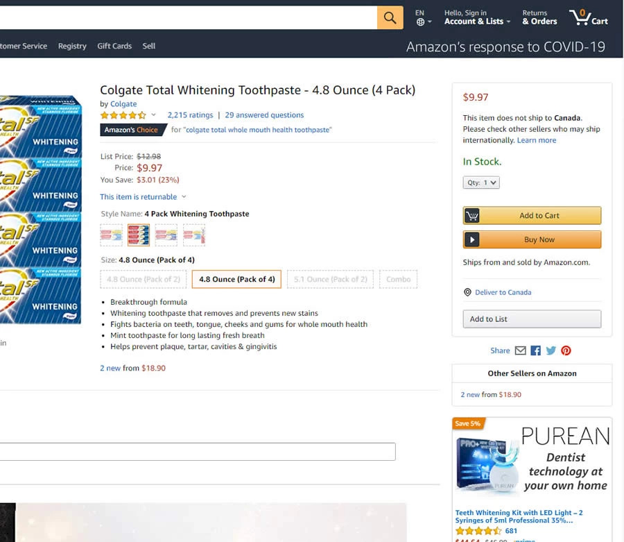 تست A/B فروشگاه اینترنتی آمازون