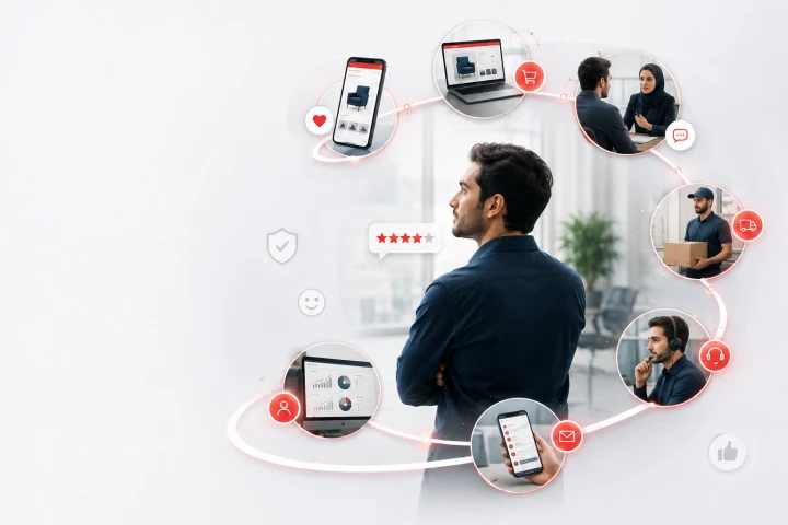 تجربه مشتری CX و نقاط تماس مشتری با کسب‌وکار