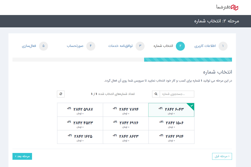 شماره تلفن مجازی تهران